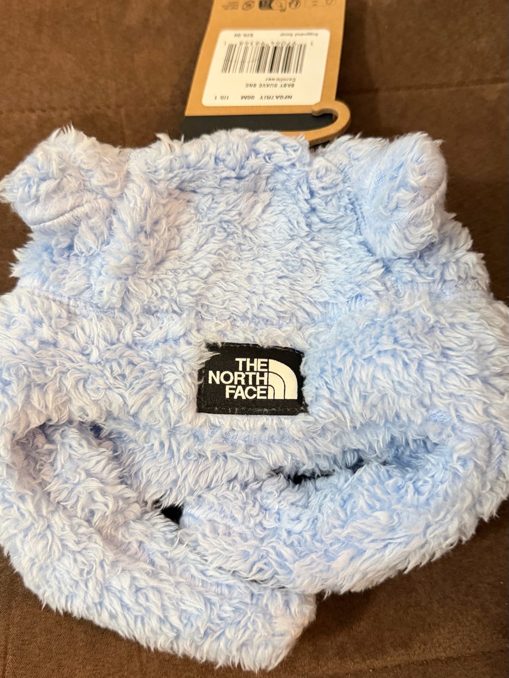 The North Face Kids Plush Light Blue Bear Ear Beanie